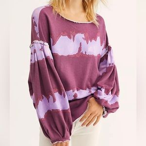 Free People tie dye oversized sweatshirt